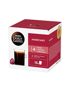 Nescaf&eacute; Americano package and capsule for Dolce Gusto
