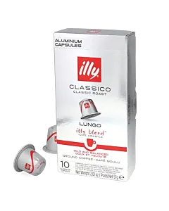 illy Lungo Classico package and capsule for Nespresso&reg;