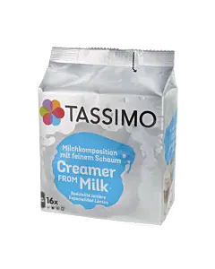 Creamer from Milk package and capsule for Tassimo