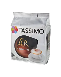 L'OR Cappuccino package and capsule for Tassimo