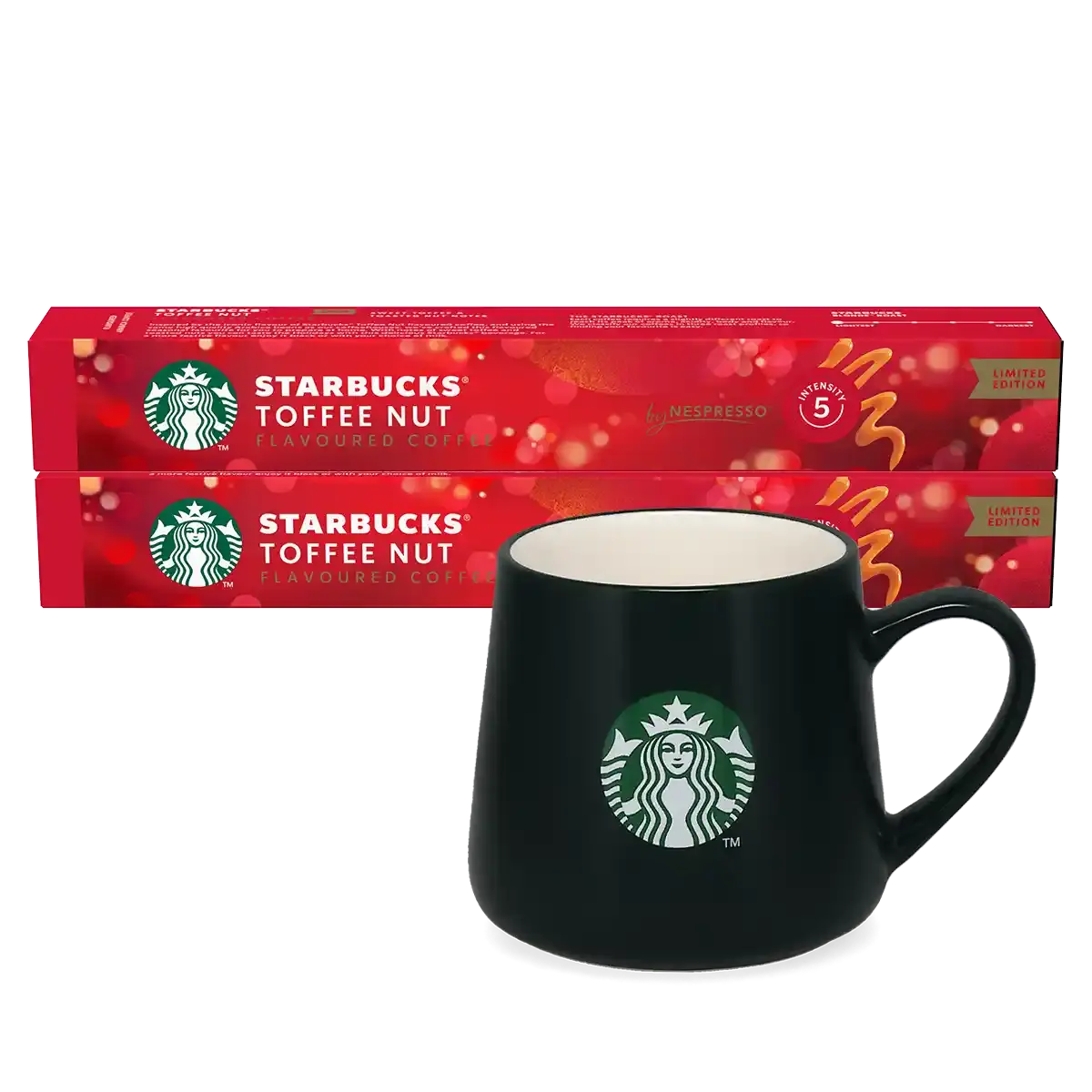 Πακέτο Toffee Nut + σκούρα πράσινη κούπα