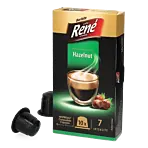 CafÃ© RenÃ© Hazelnut package and capsule for NespressoÂ®