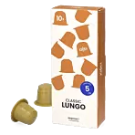 Kaffekapslen Lungo package and capsule for Nespresso®