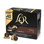 L'OR Forza 40 package and pod for Nespresso
